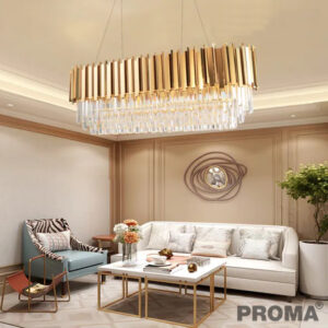 โคมไฟคริสตัล Luxury สีทอง