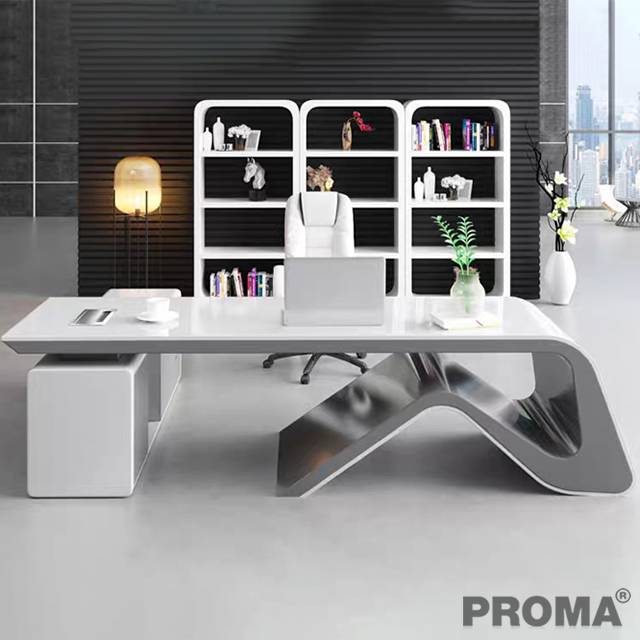 โต๊ะทำงาน สไตล์โมเดิร์นพร้อมตู้เก็บเอกสาร Modern Office Desk With Filing  Cabinet - Proma