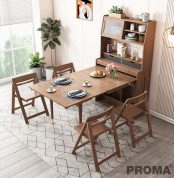 Wooden Folding Extend Cabinet Foldable Dining Table-2